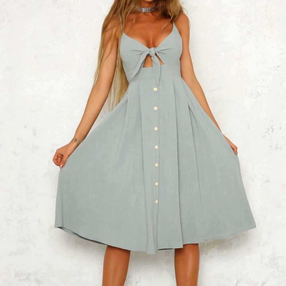 Hello Molly Moves and Motives Midi Dress - Sage